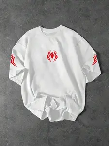 Men's Casual Round Neck Short Sleeve T-Shirt, Spider Print Design, Fashionable & Versatile Summer Wear, Daily Leisure