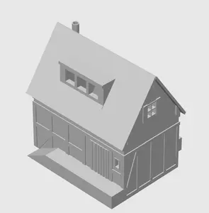 Blue Line Custom Creations 3D Printed Model Railroad Farm Barn, N HO O Scale Rural Scenery