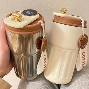 [Stainless Steel Coffee Cup] 316 Stainless Steel Portable Coffee Insulated Cup With Rope Insulation 450ML