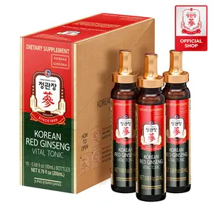 JUNG KWAN JANG Korean Red Ginseng Legacy Vital Tonic - Official Product Herbal Energy Drink with Red Panax Ginseng & Botanical Extracts - Vegan, Non-GMO, Caffeine-Free Liquid Supplements (10 Vials, 0.68 fl oz)
