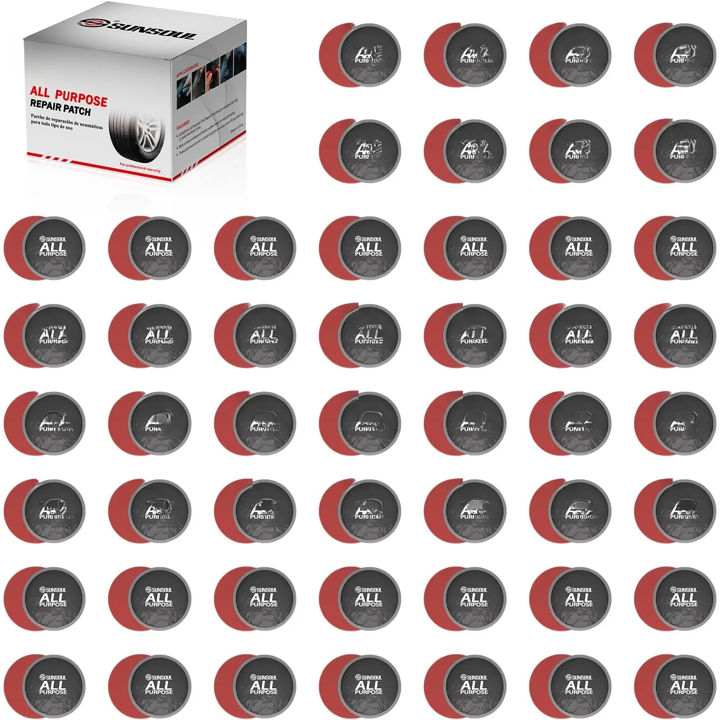 100 count Tire Repair Patch 45mm,Round All Purpose Patches,Heavy Duty Patches,Fast Repair Cold Patch for    Automobile  Inner Tire(SGR-45/100pcs)
