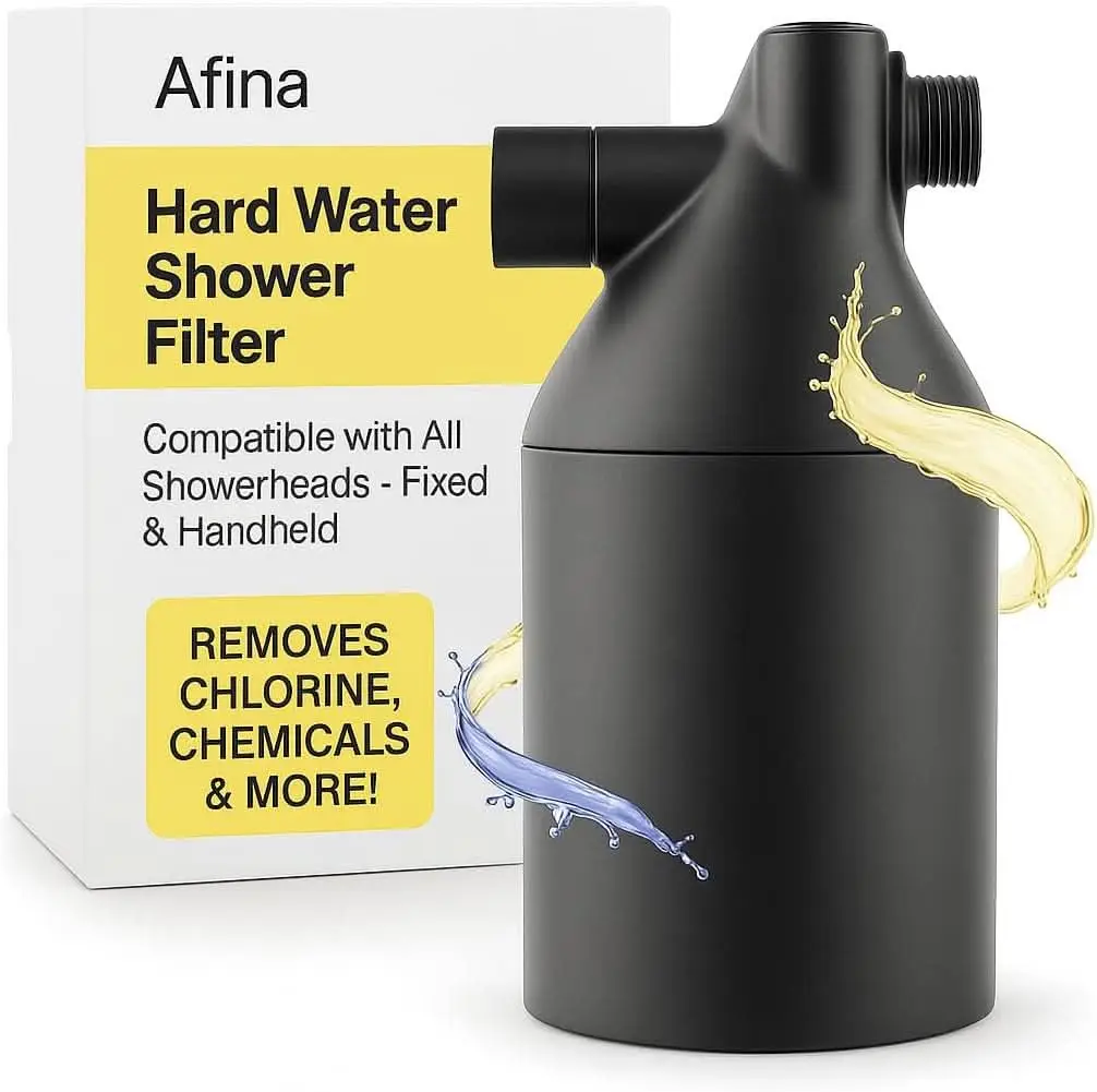 Afina High-Pressure Shower Filter for Healthier Hair & Skin Reduces Hair Fall Dr...