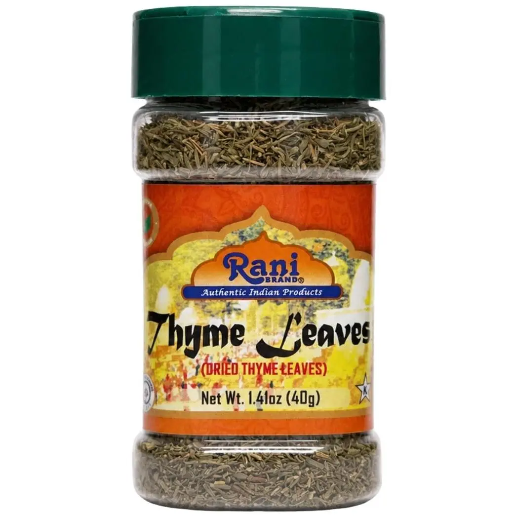 Rani Dried Thyme Leaves 1.94oz (55g) PET Jar ~ All Natural | Gluten Friendly | NON-GMO | Kosher | Vegan | Indian Origin