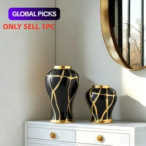 Modern Ceramic Vase, 1 Box Nordic Style Crack Vase, Decorative Vase for Living Room Desktop, Study Atmosphere Vase Ornament, Front Desk Flower Vase, Table Decor, Home Decor Accessory, Ceramic Bouquet Vase, Home Decoration #GLOBAL PICKS