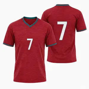 Classic Number 7 Red Athletic Jersey - Vintage Style Crimson Soccer Tee - Premium Breathable Mesh Activewear - Perfect Lightweight Sporty Gift for Fans