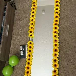 Sunflower mirror with led lights