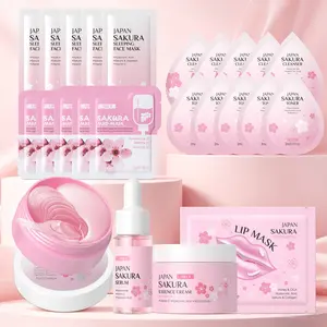 Travel-Friendly LAIKOU Sakura Beauty Bundle | Facial Care Set, Moisturizing Hydrating Kit, Lightweight & Compact, Perfect Hydrating Glow Routine for Trips & Daily Outings