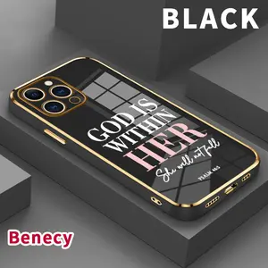 Soft TPU Phone Case for iPhone 15 Pro Max 16 14 Plus 13 12 11 X XS Max XR Divine Feminine Strength Luxury Electroplating TPU Anti-Slip Bumper Shockproof Cover Gift Protection Smartphone Casing