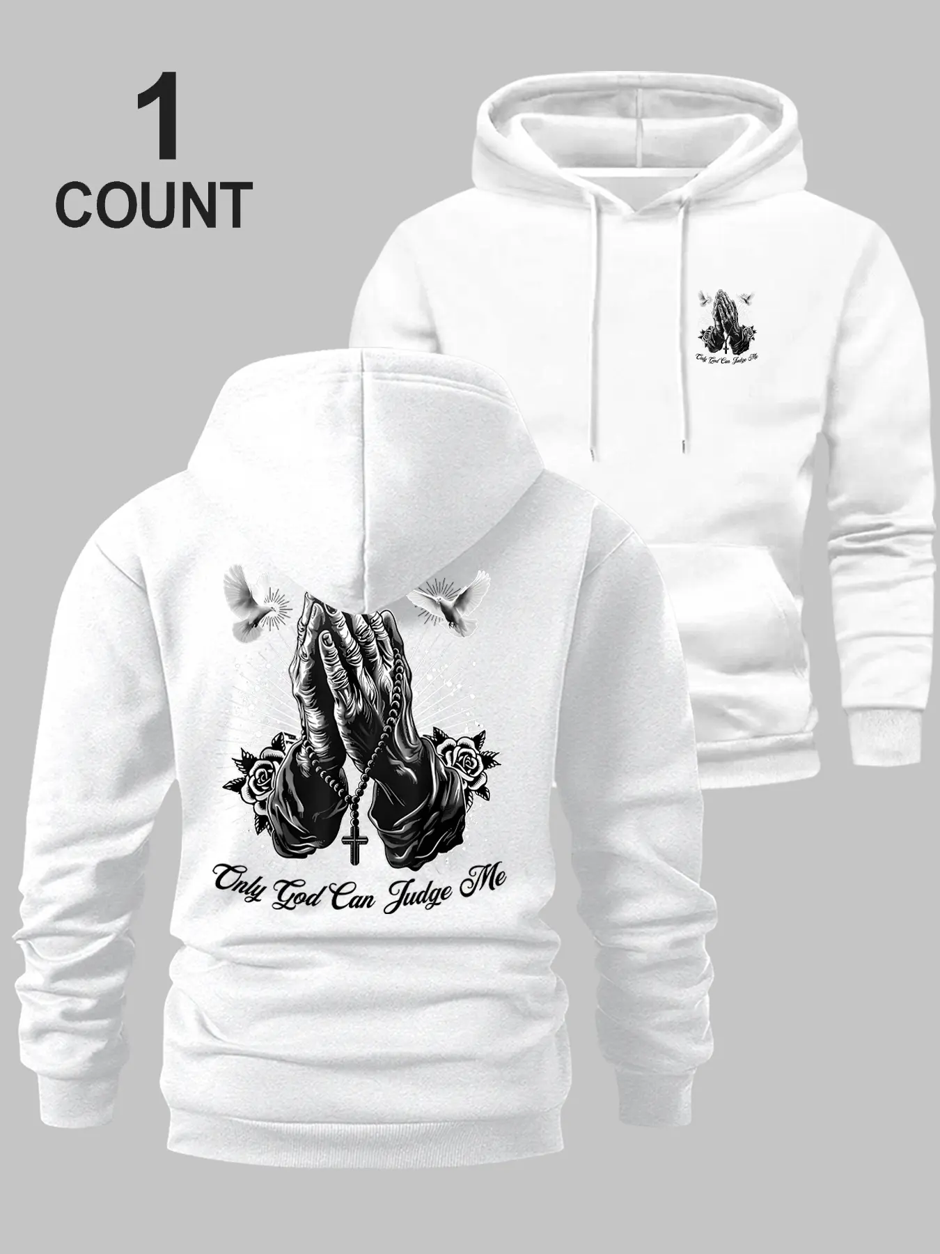 Men's Trendy Graphic Letter Print Hoodie Pullover with Pockets, Long Sleeve Fitted Casual Sweatshirt for Fall & Winter, Comfortable Leisure Wear, Menswear
