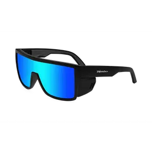Bomber - Buzz Z87+ Polarized Matte Black / Ice Blue Mirror Sunglasses