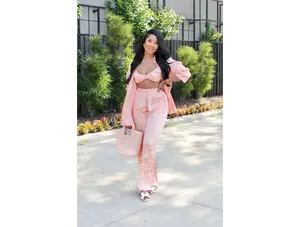 PALMS SPRING 3 PIECE  PANTS SET WITH OVERSIZED SHIRT