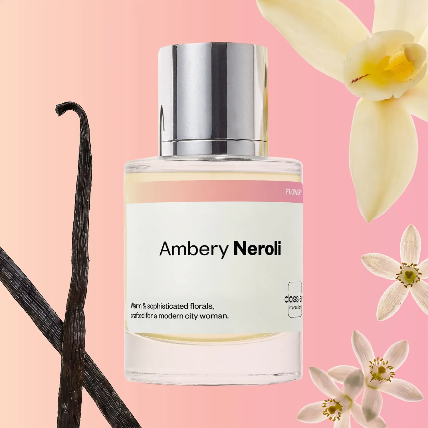 Ambery Neroli, Dossier, Women Perfumes,  Eau de Parfum, 50ml, Neroli, Pear, Bergamot, Orange Flower, Jasmine, Vanilla, Musk, Amber, Honey