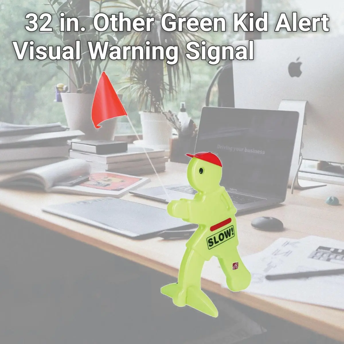 212 MAIN Step 2 7171713 32-in Green Kid Alert Visual Warning Safety Sign - Home Supplies Home Decor Plaque