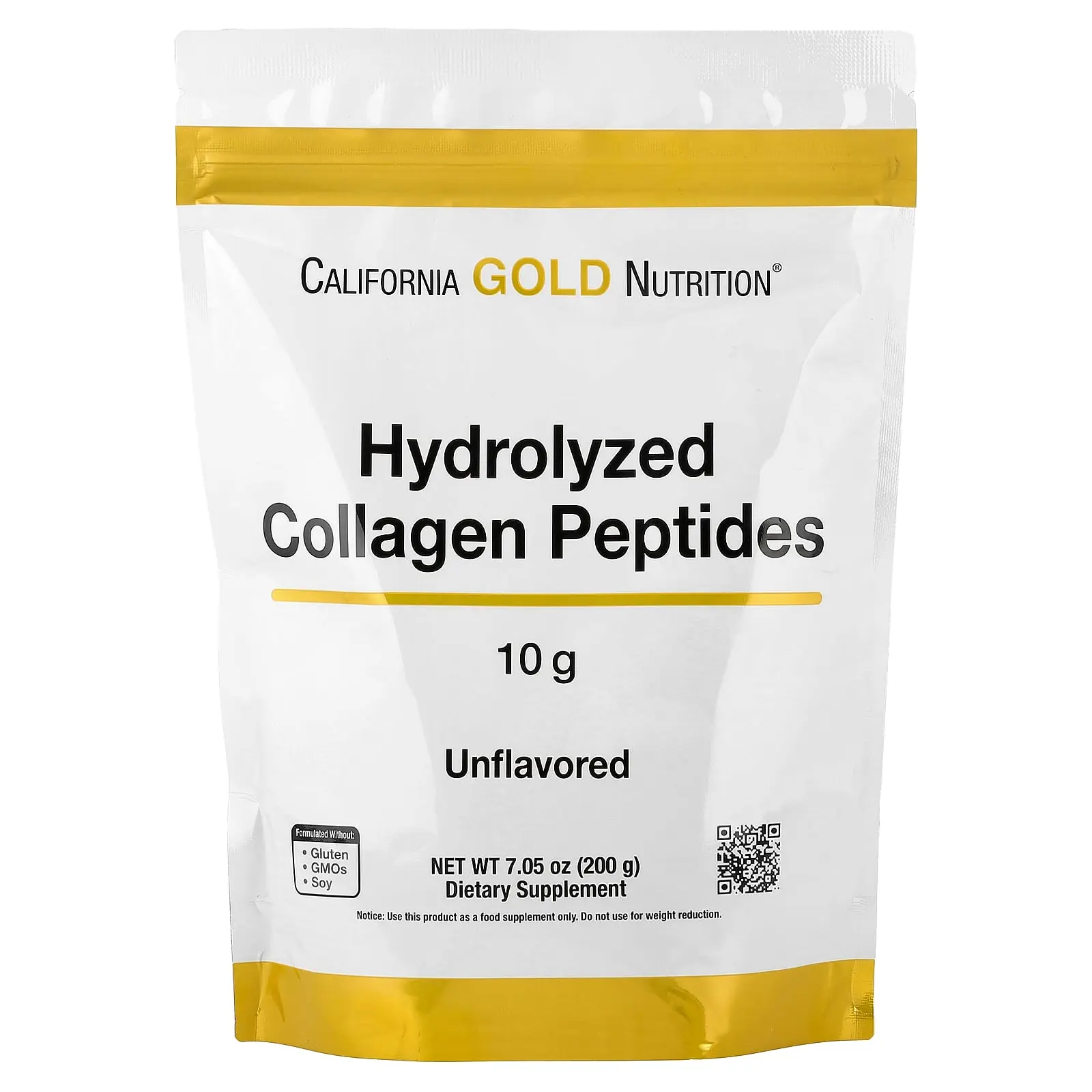California Gold Nutrition Hydrolyzed Collagen Peptides, Type I & III, Unflavored, 7.05 oz (200 g)