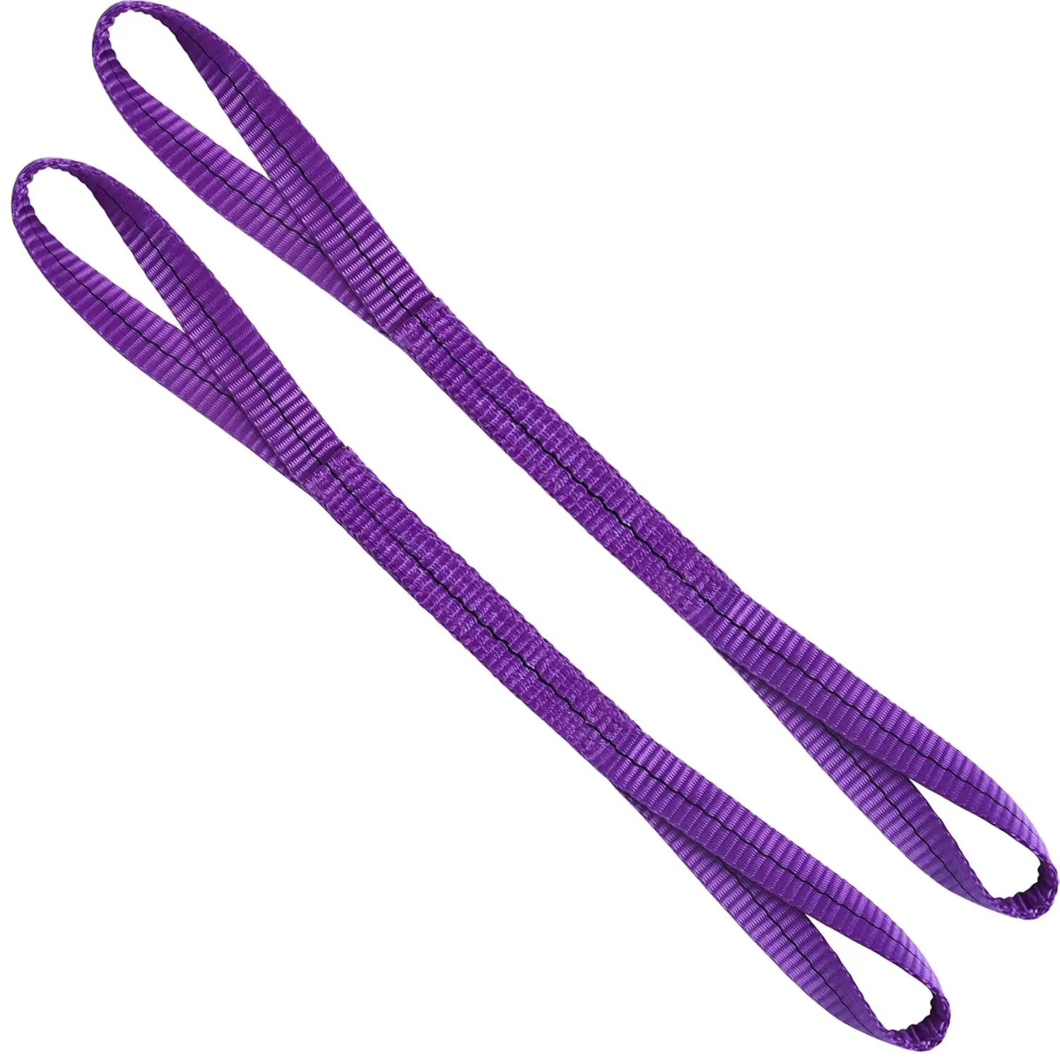 Lift Sling Straps,1" x 2' 2-Ply Heavy Duty Flat Eye Lift Slings 2P | Polyester Lifting Strap Nylon Tree Saver Recovery Strap Web Sling Rigging Moving Tow Hoist Gear Straps 3200lb 2600lb 6400lb