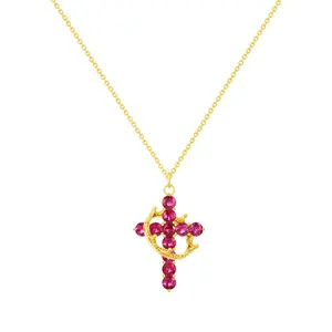 Tewiky Colorful Crown & Cross Pendant Choker Necklace for Women & Men & Girls Simple Pretty Crown Cross Necklace For Daily Party Clothing Decor Trendy Jewelry for Gift Blackfriday IDeas