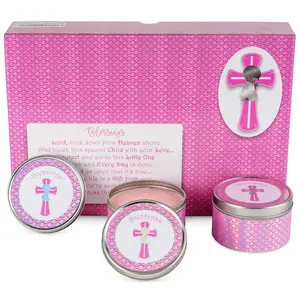 MajesticZen Premium Candle Baptism Favor Candles 6-Pack for First Communion, Christening, Holy Communion, and All Christian Celebrations - Box