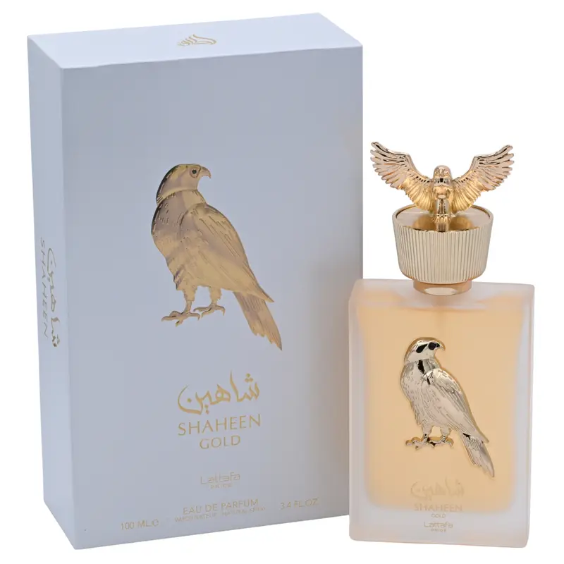 Lattafa Shaheen Gold Unisex Eau de Parfum, 3.4 fl oz Fruity-Aromatic Perfume for Women with Fig, Pineapple, Grapefruit, Lavender, Vanilla Notes, Elegant Beauty & Personal Care Fragrance, Perfumes For Women