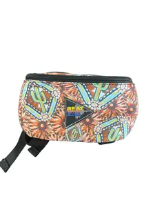 Schulz Equine Beat Bag - Pommel Bag with Bluetooth Speakers - Tooled Cactus - Insulated Saddle Pouch for Horse Riding - 2 Rechargeable Speakers & USB Cord