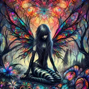 5D DIY Full Drill Round Diamond Painting - Diamond Art Kit Colorful Butterfly Wings Mosaic, Canvas - DIY Decorative Painting, Home Wall Decor, Perfect for Valentine's Day, Halloween, Christmas, Birthdays, and Anniversary Gifts.