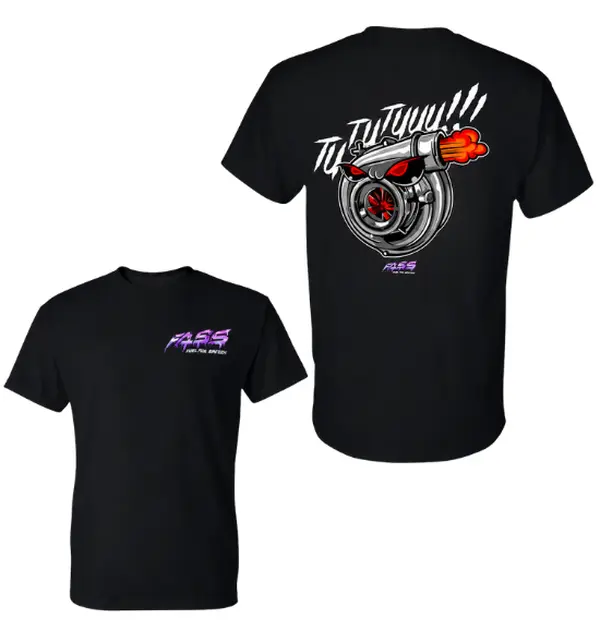 Flaming Turbocharger Graphic T-Shirt – Boosted Engine Performance Tee, Racing Garage Automotive Shirt
