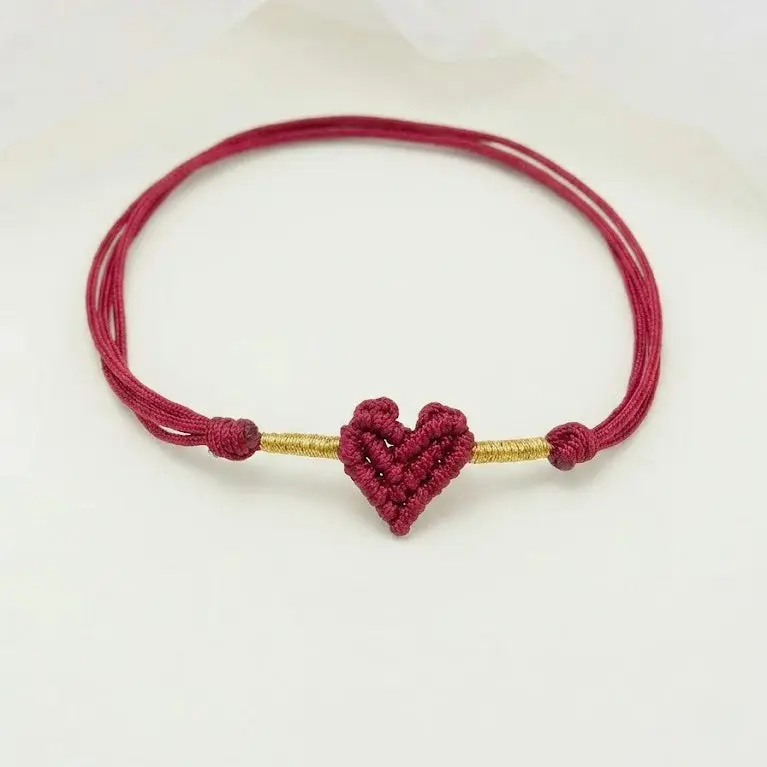 Handmade Red String Bracelet for Women Men Red Thread Lucky Protection Amulet Braided Rope Bracelet with Woven Heart Charm Couples Friendship Relationship Matching Jewelry Gift, Friendship Bracelets & Bangles, Handmade Friendship Bracelets & Bangles