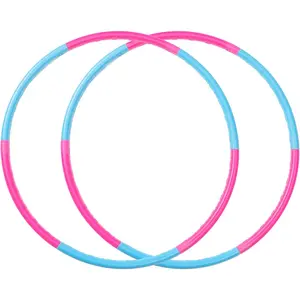 Kids Exercise Hoop, Detachable & Size Adjustable Toy Hoop, Professional Hoola Rings, Sport Gift in Blue, Pink