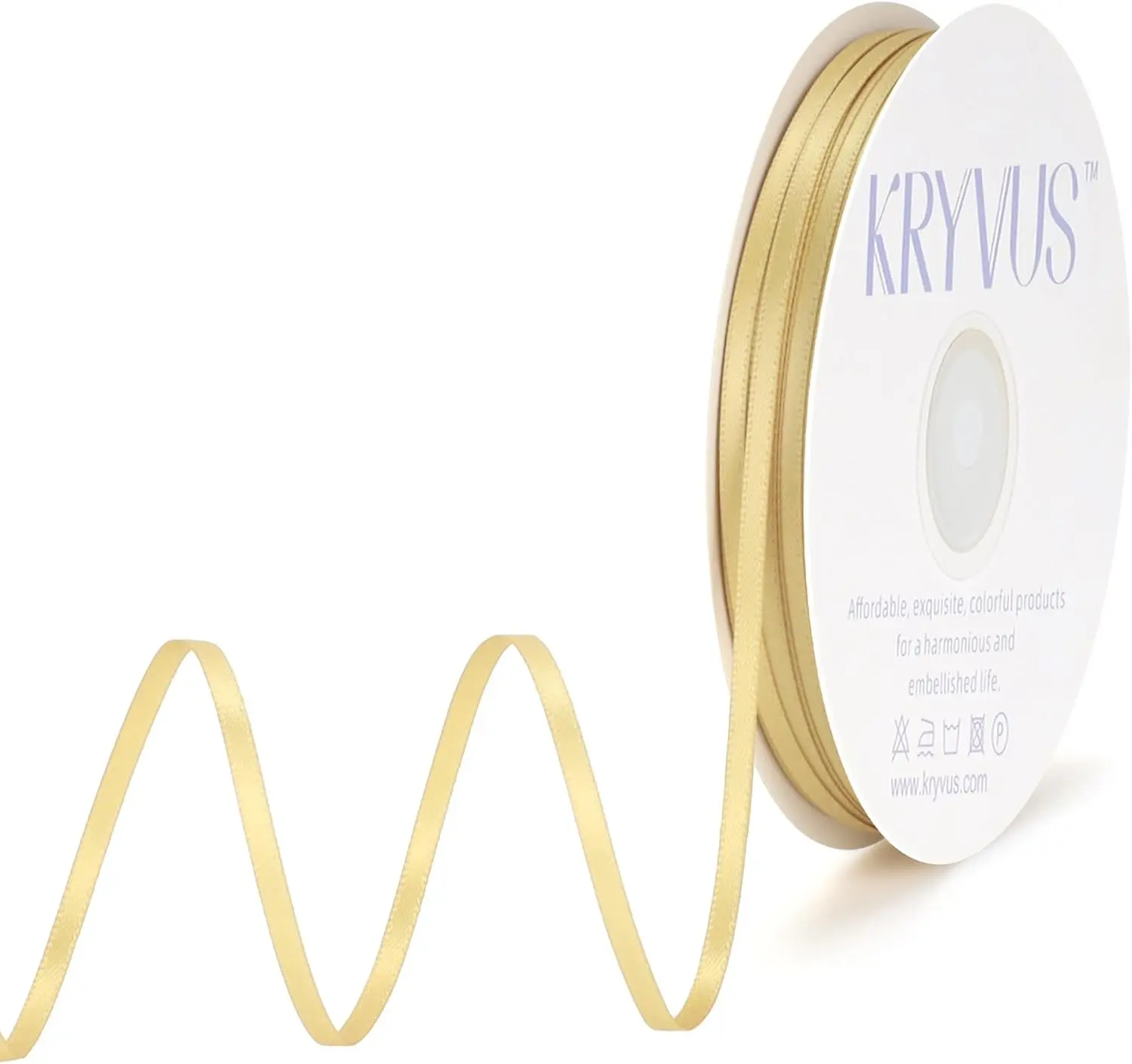 Satin Ribbon 1/8 inch x Continuous 100 Yards - Double Faced Thin Ribbons Perfect for Wedding Invitation Card, Gift Wrapping, Crafts, Christmas Ornaments