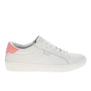 Keds Womens Ace Ii Leather Lace Up Sneakers Shoes Casual - White
