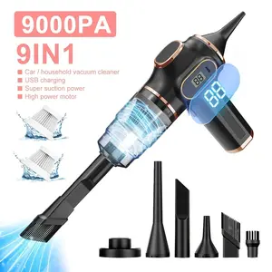 9000Pa 5-in-1 Wireless Vacuum Cleaner for Office, Car, and Home - Handheld Robot Vacuum with Super Suction Power and High Power Motor