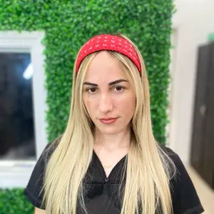 Sweetheart Crochet Headband - Red Design with Heart-Shaped Crochet, Ideal for Casual Wear