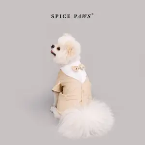 Tuxedo Dog Suit with Bow Tie for Pets, Elegant Wedding Attire for Small to Medium Dogs, Stylish Evening Dress for Special Occasions