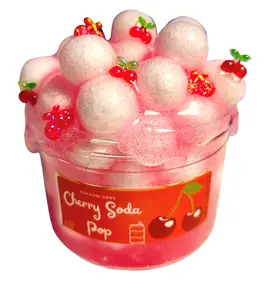Cherry Soda Pop Giant Foam Slime - Made in USA - 8oz - scented