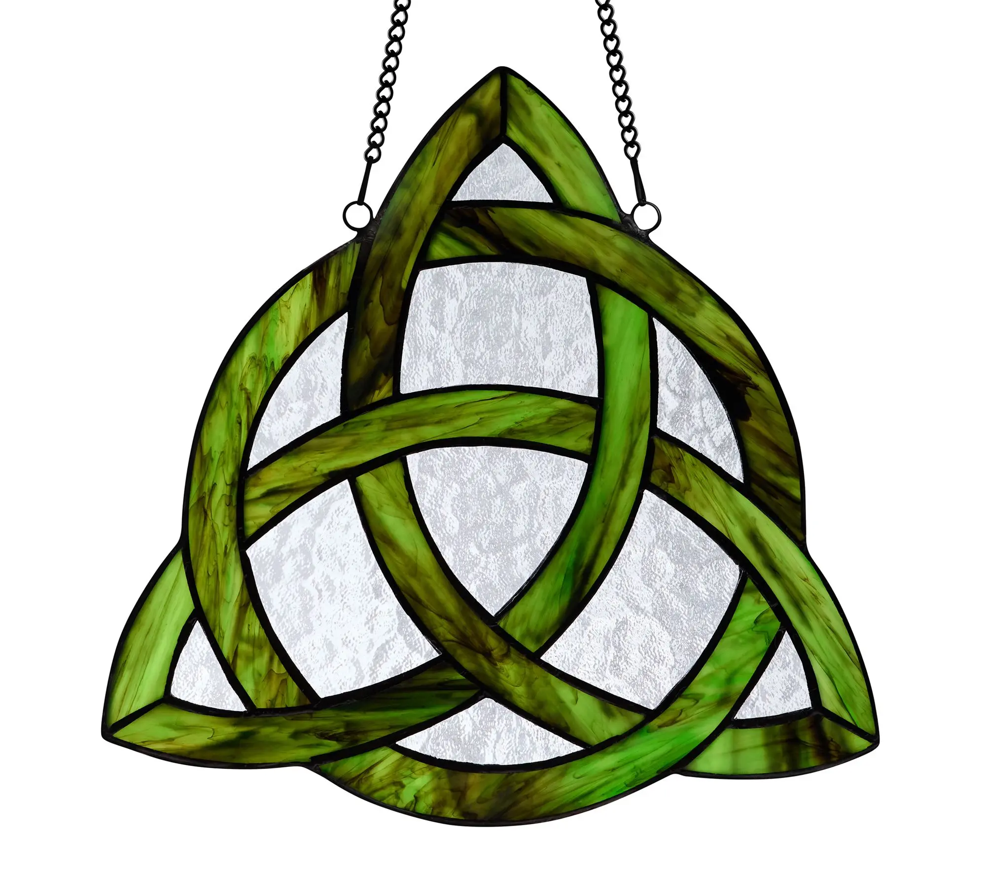 River of Goods 11.75"H Trinity Knot Stained Glass Window Panel