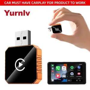 [Yurnlv] New 2026 CarPlay Wireless Adapter, compatible with iPhone/Android, orange, fast connection, supports hands-free calling, wireless adapter, e-charger, CarPlay adapter
