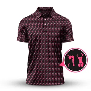 Funny Body Art Golf Polo Shirt – Men’s Lightweight Breathable Shirt, Unique Pattern Golf Apparel