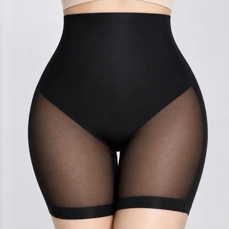 Women's BBL V-Cut Shapewear Shorts, Breathable Spandex-Nylon Smooth Fabric, Everyday Wear, Compression