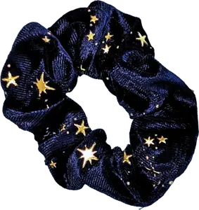 Velvet Hair Scrunchie with Sparkly Stars