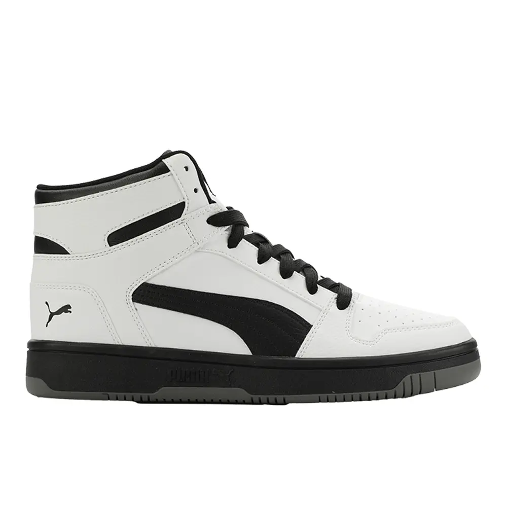 PUMA Mens Rebound Lay Up Mesh Lace Up Sneakers Shoes Casual - White