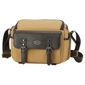 1pc Multifunctional Camera Shoulder Bag, fits one camera and two lenses, stores phone, cards and small items, holds batteries, fill lights and data cables, adjustable bottom pocket for bracket and umbrella, portable case for outdoor photography and travel