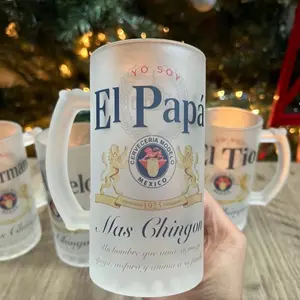 Beer mug 16oz Drinkware Cup Bottles Reusable father’s day gift bday gift regalo de día del padre, cumpleaños  etc