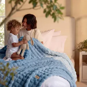 【Spring Glow Up】Bedsure CloudBubble 3D Texture GentleSoft Blanket - Cozy Bubble Blanket  for Bed Sofa Room Decor - Luxury Soft Gifts for Women, Lightweight, All Seasons