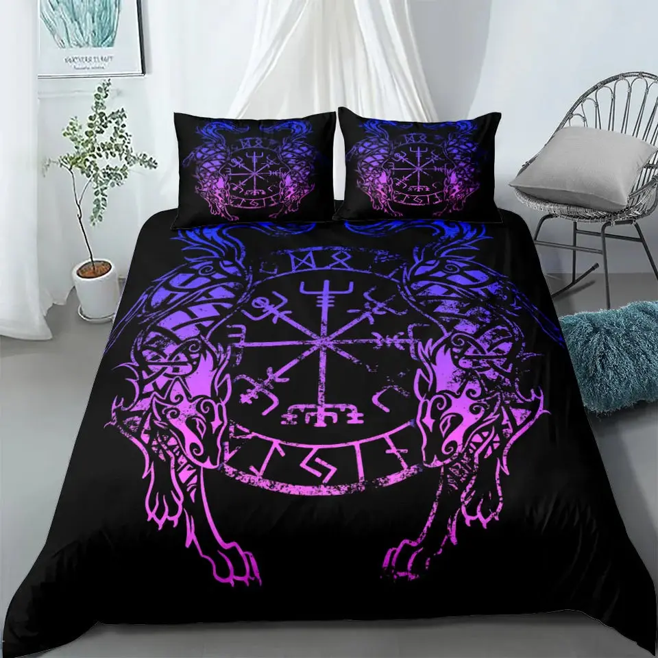 Vigvisir Viking Art Constellation Bedding Set