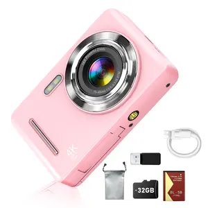 Portable Small Digital Camera, Pocket Video Recording Camcorder, Vlogging Camera with 32GB SD Card & Wrist Strap, 16x Zoom, Full HD 1080P, Perfect Gift