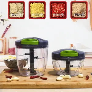 Multifunctional Garlic Mincer and Vegetable Slicer, Manual Garlic Press and Food Processor, Ideal for Cooking and Kitchen Use, Multifunctional Durable Chopper