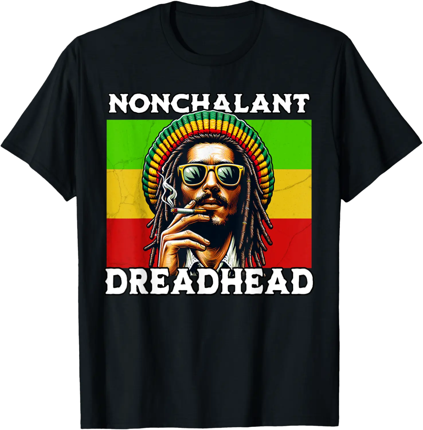 Nonchalant Dreadhead Jamaican Ironic Brainrot Meme T-Shirt - Keithhodges Shop 65B0F88VFPJG