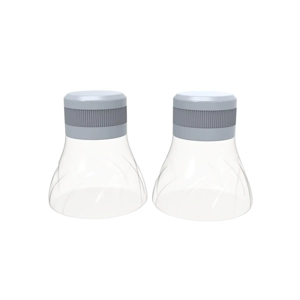 Clear & Gray Silicone & Polypropylene Condiment Container