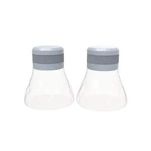 Clear & Gray Silicone & Polypropylene Condiment Container