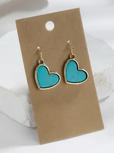 Boho Style Heart Shaped Dangle Earrings, Statement Earrings, Casual Trendy Jewelry, Trendy Fashionable Accessories, Fashion Jewelry for Party, Daily Clothing Decor, Trendy All-match & Exquisite Jewelry for Birthday Gift