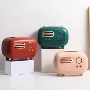 Creative Radio Shape Tissue Box Living Room Luxury Retro Home Restaurant Decoration Paper Box Coffee Table Tissue Case Ornament